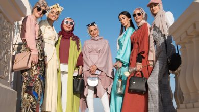 Fashion model representing eid outifts