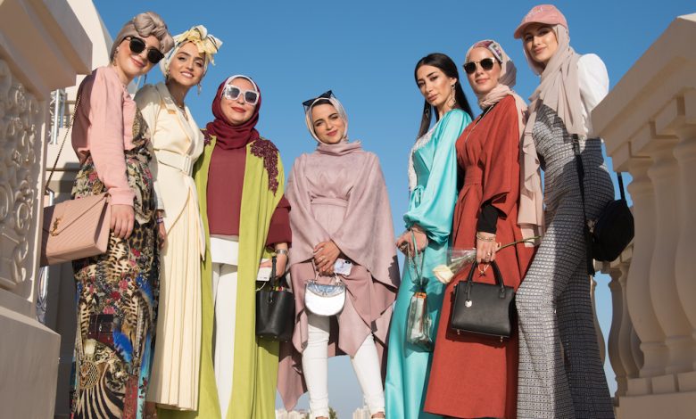 Fashion model representing eid outifts